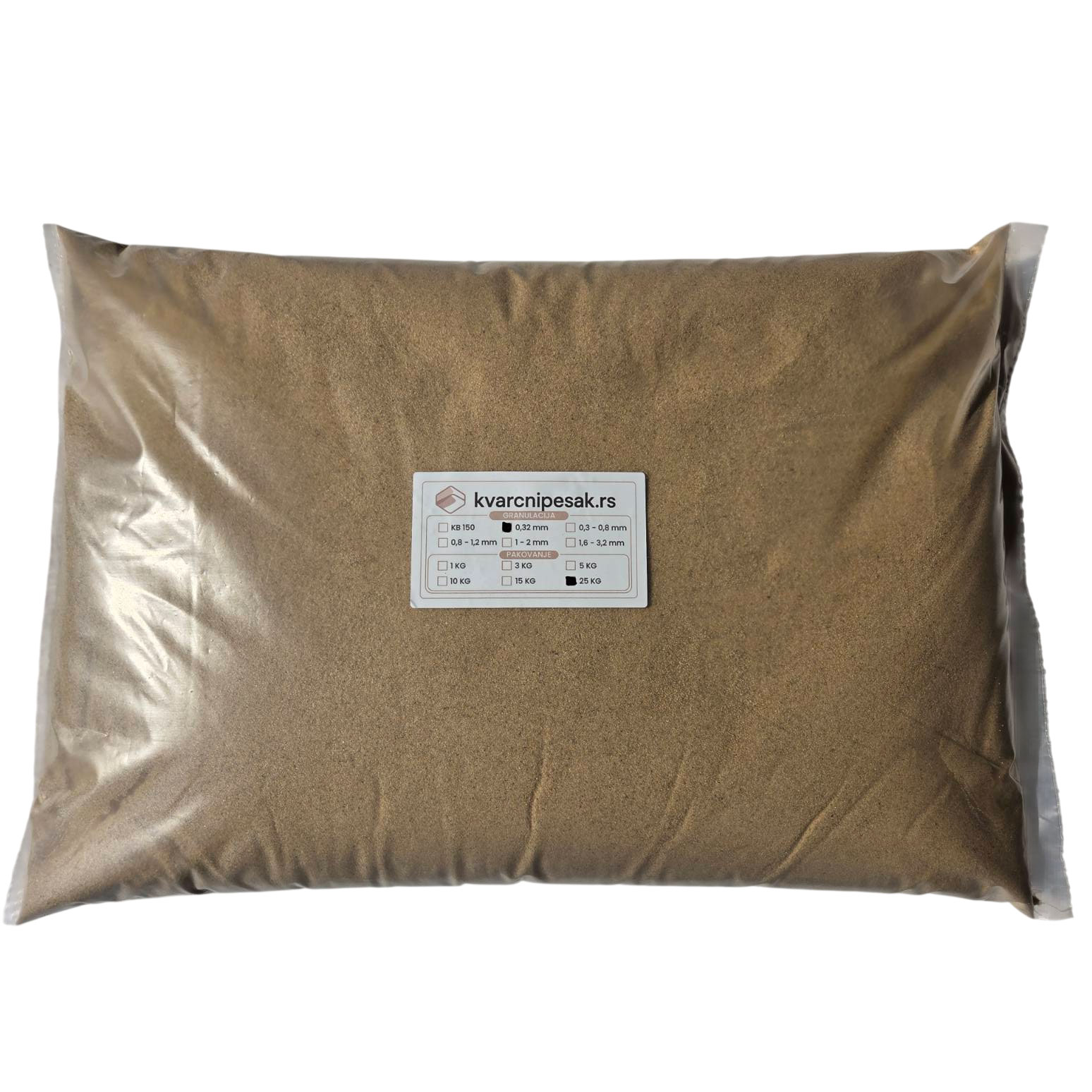 Kvarcni pesak (0,32 mm) - pakovanje od 25 kg