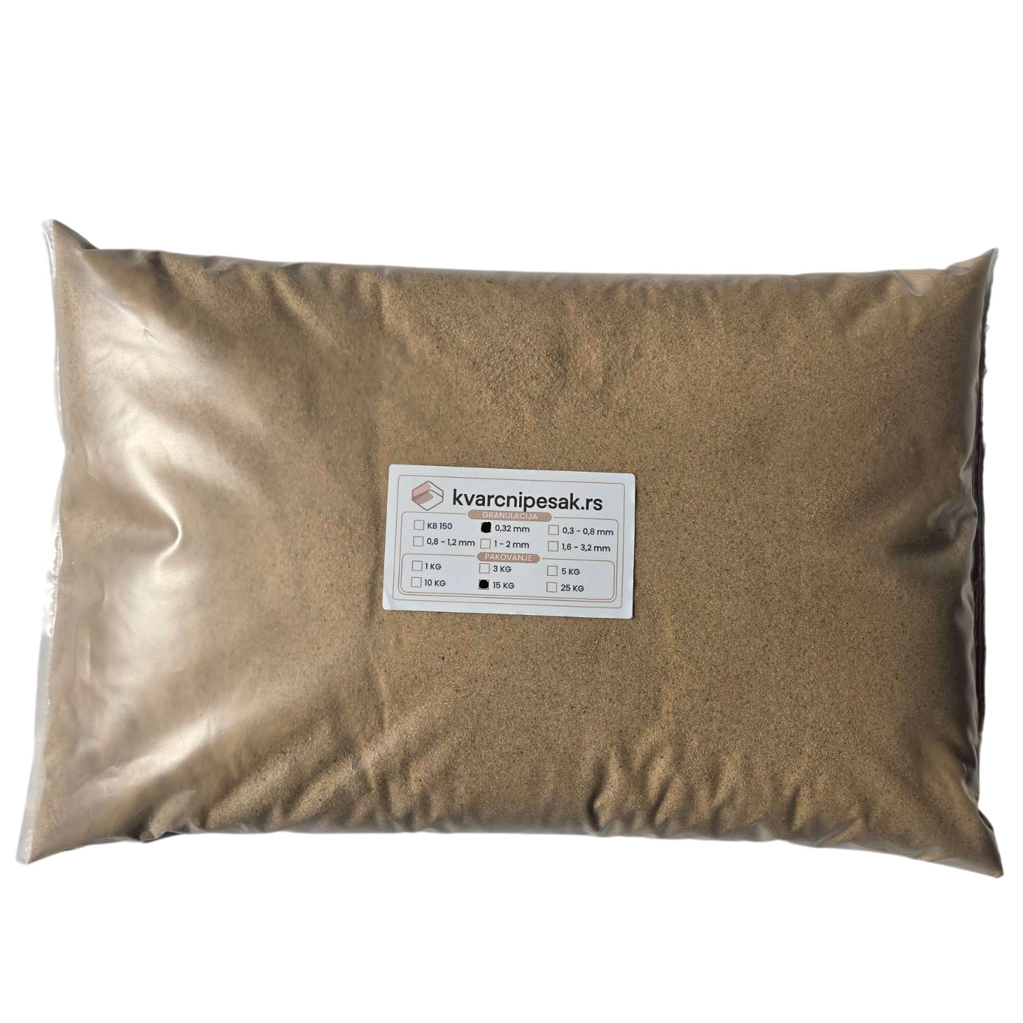 Kvarcni pesak (0,32 mm) - pakovanje od 15 kg