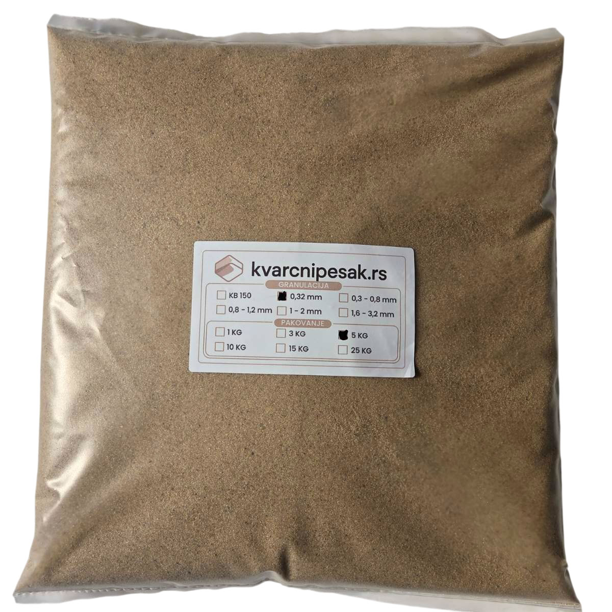 Kvarcni pesak (0,32 mm) - pakovanje od 5 kg